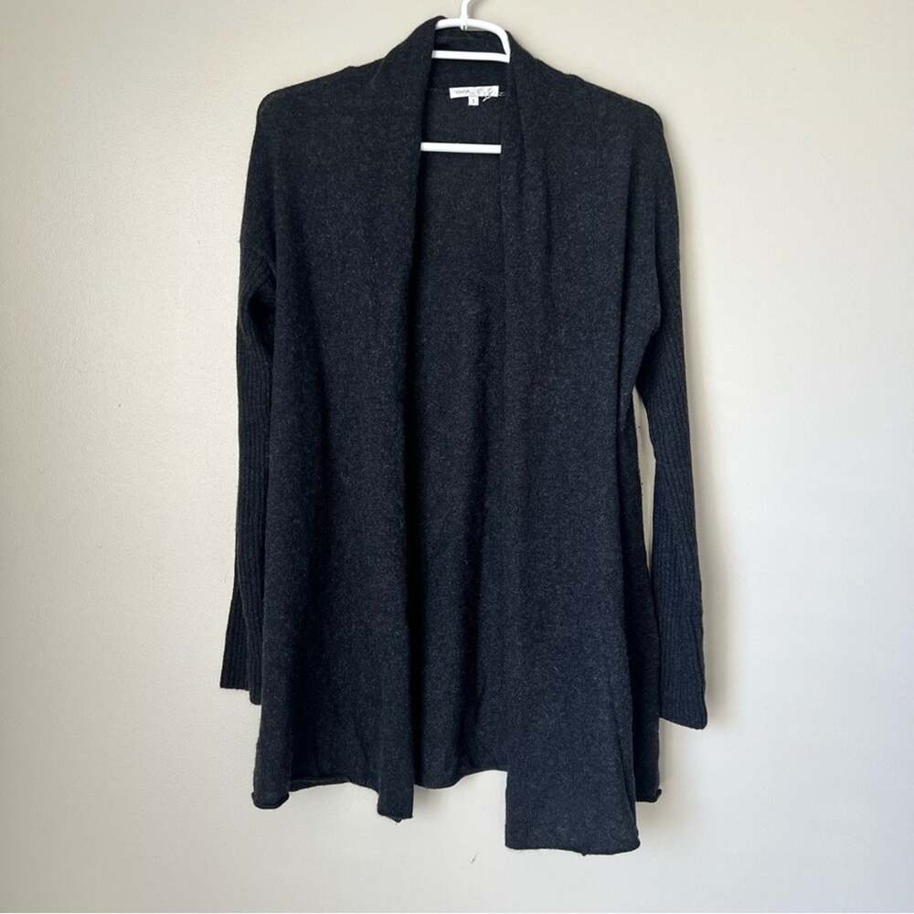 Vince Women’s Dark Gray 100% Cashmere Open Front Cardigan Size Small
